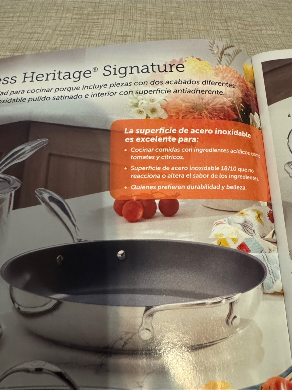 Princess House Stainless Steel Skillet with Black Interior